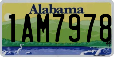 AL license plate 1AM7978