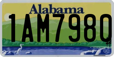 AL license plate 1AM7980