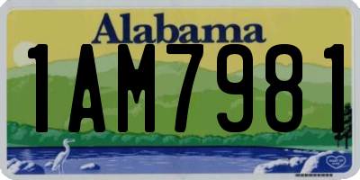 AL license plate 1AM7981
