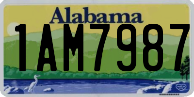 AL license plate 1AM7987