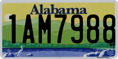 AL license plate 1AM7988