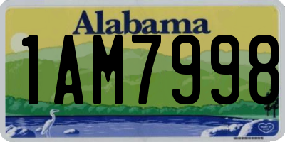 AL license plate 1AM7998