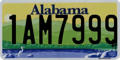AL license plate 1AM7999