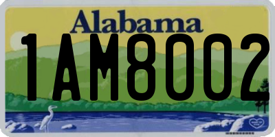 AL license plate 1AM8002