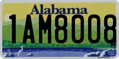 AL license plate 1AM8008