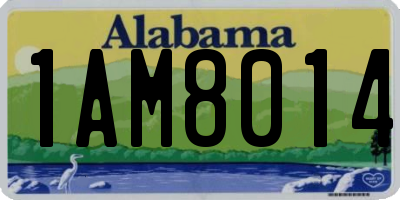 AL license plate 1AM8014