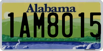 AL license plate 1AM8015