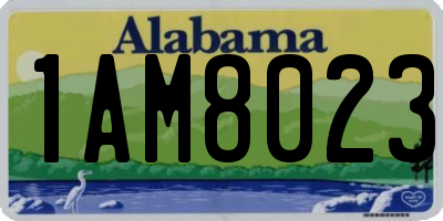 AL license plate 1AM8023
