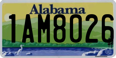 AL license plate 1AM8026