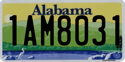 AL license plate 1AM8031