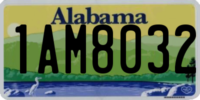 AL license plate 1AM8032