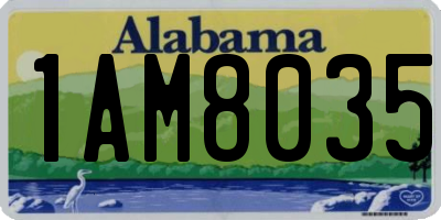 AL license plate 1AM8035