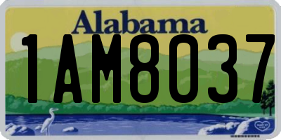 AL license plate 1AM8037