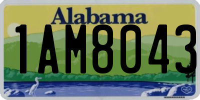 AL license plate 1AM8043