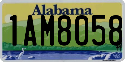 AL license plate 1AM8058