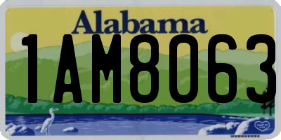 AL license plate 1AM8063