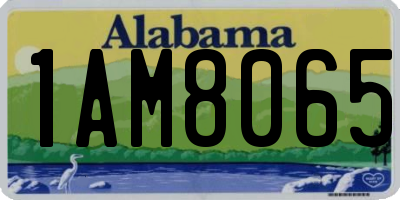 AL license plate 1AM8065