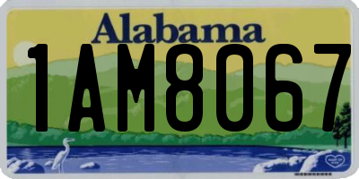 AL license plate 1AM8067