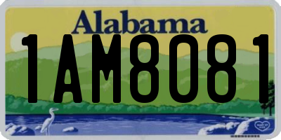 AL license plate 1AM8081