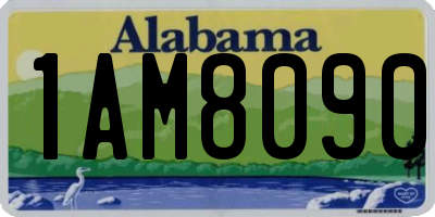 AL license plate 1AM8090
