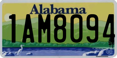 AL license plate 1AM8094