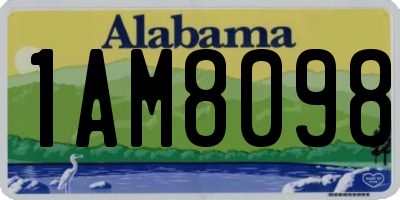 AL license plate 1AM8098