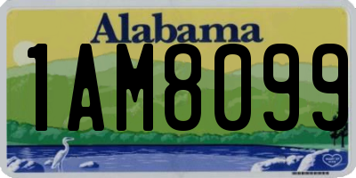 AL license plate 1AM8099