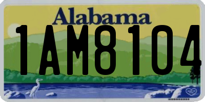 AL license plate 1AM8104
