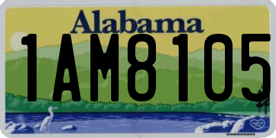 AL license plate 1AM8105