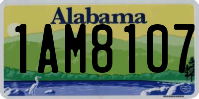 AL license plate 1AM8107