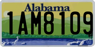 AL license plate 1AM8109