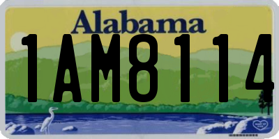 AL license plate 1AM8114