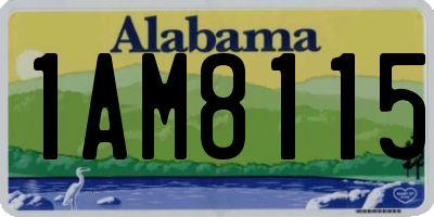 AL license plate 1AM8115