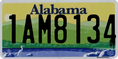 AL license plate 1AM8134