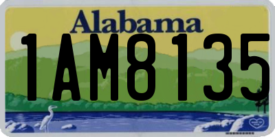 AL license plate 1AM8135