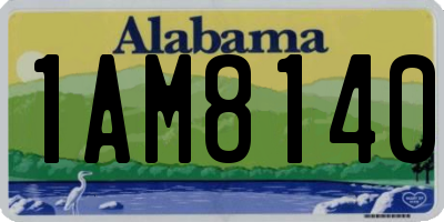 AL license plate 1AM8140