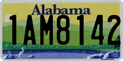 AL license plate 1AM8142