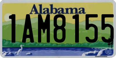 AL license plate 1AM8155