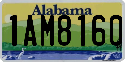 AL license plate 1AM8160