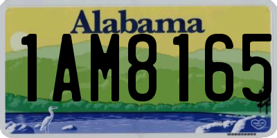 AL license plate 1AM8165