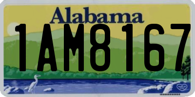 AL license plate 1AM8167