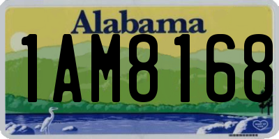 AL license plate 1AM8168