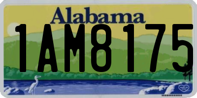 AL license plate 1AM8175