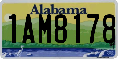 AL license plate 1AM8178