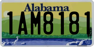 AL license plate 1AM8181