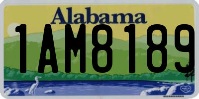 AL license plate 1AM8189
