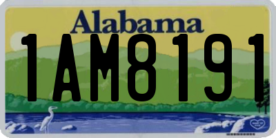 AL license plate 1AM8191