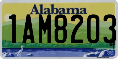 AL license plate 1AM8203