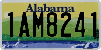 AL license plate 1AM8241