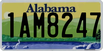AL license plate 1AM8247